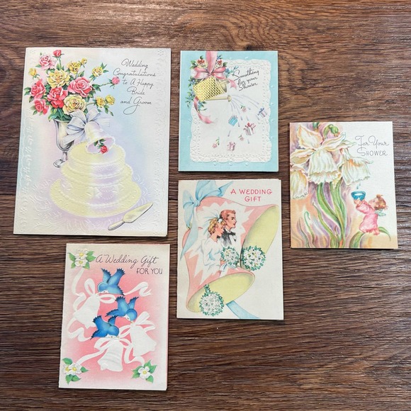 Lot of Kitsch Shower Cards and Wedding Cards - Picture 1 of 16